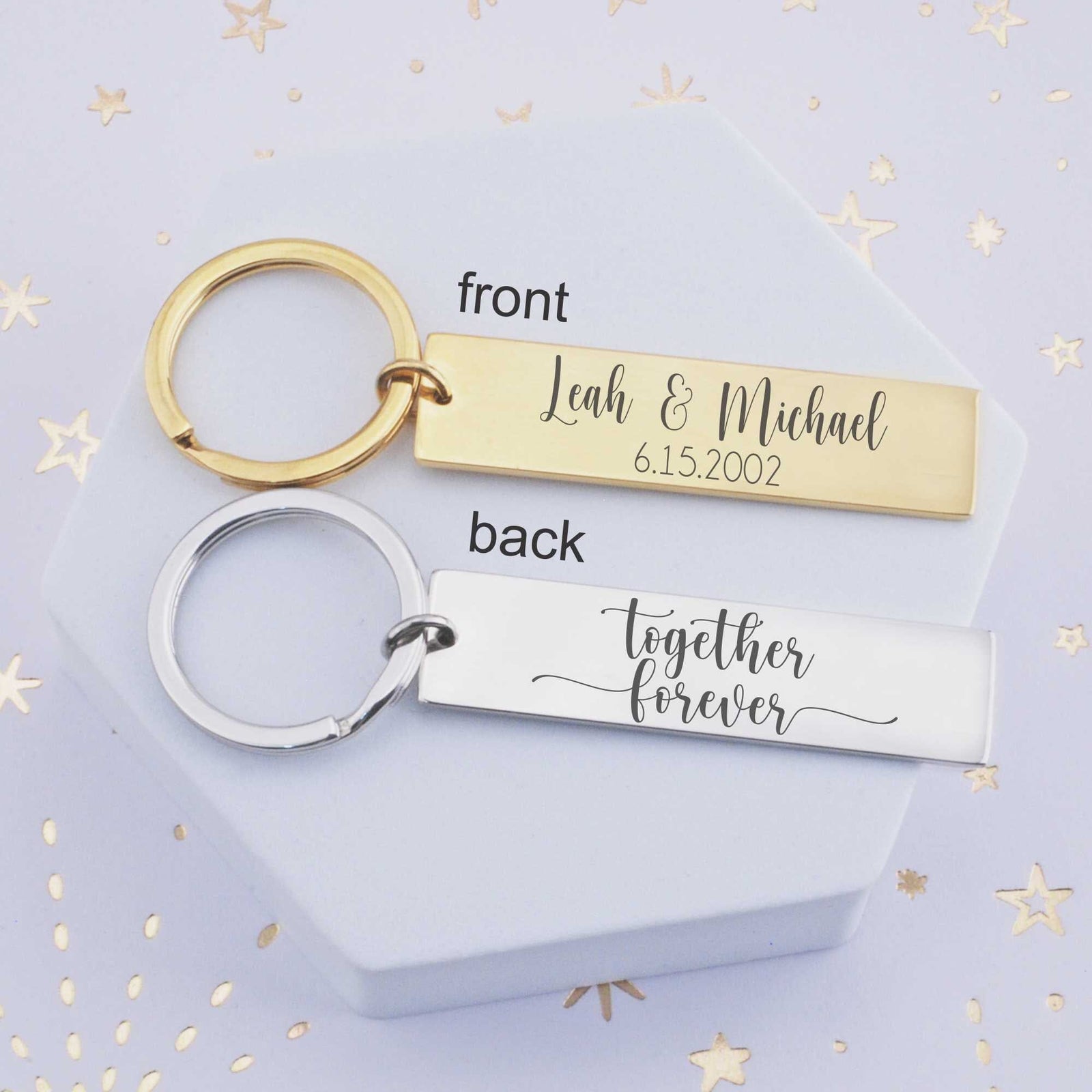 Together Forever' - Personalized Anniversary Keychain – Keychain – Love, Georgie