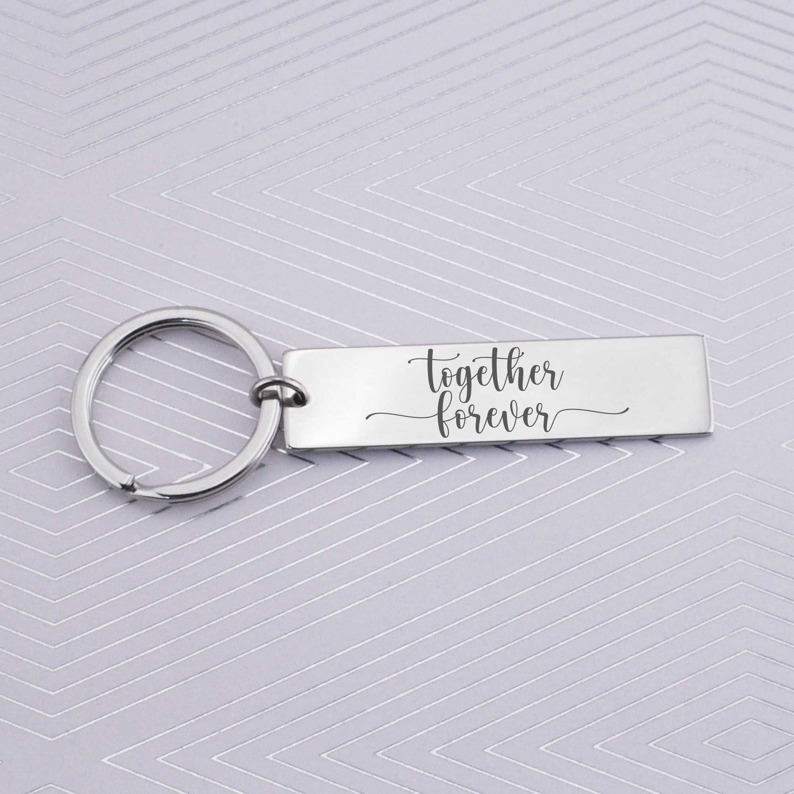 Together Forever' - Personalized Anniversary Keychain – Keychain – Love, Georgie