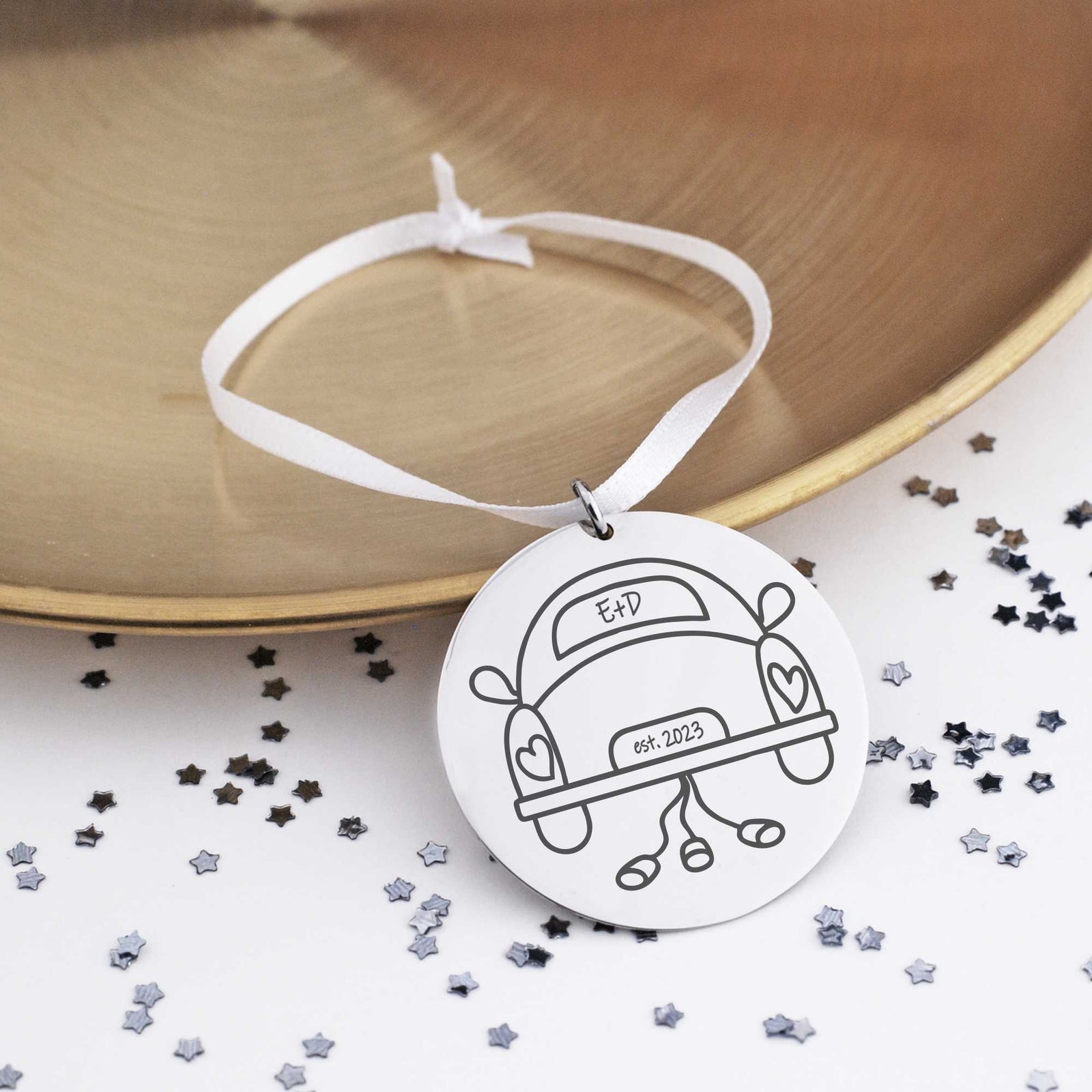 Wedding Car Christmas Ornament
