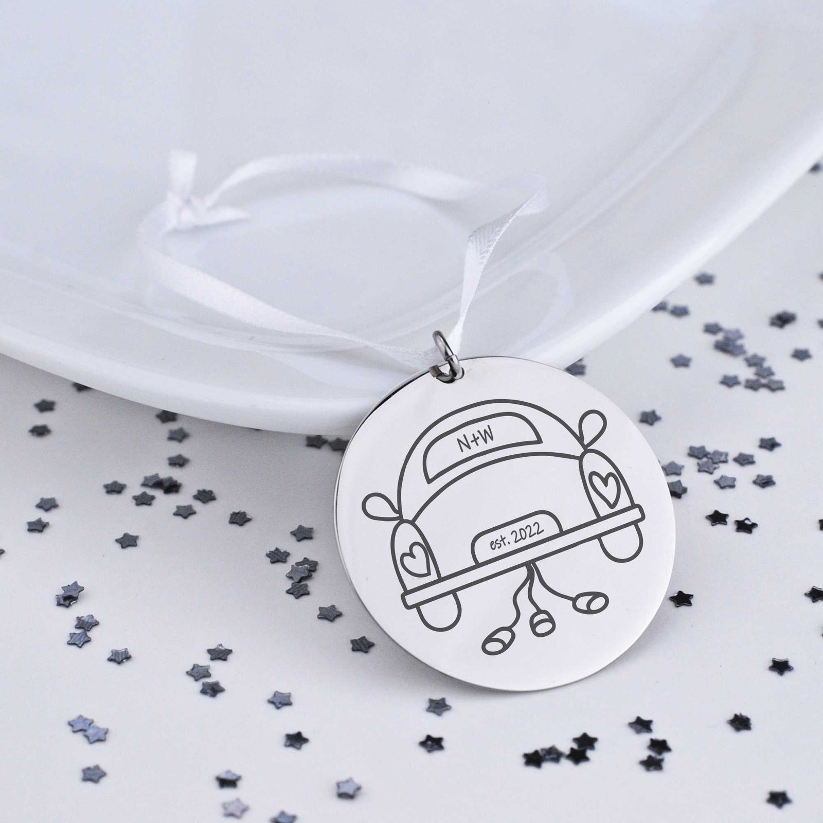 Wedding Car Christmas Ornament