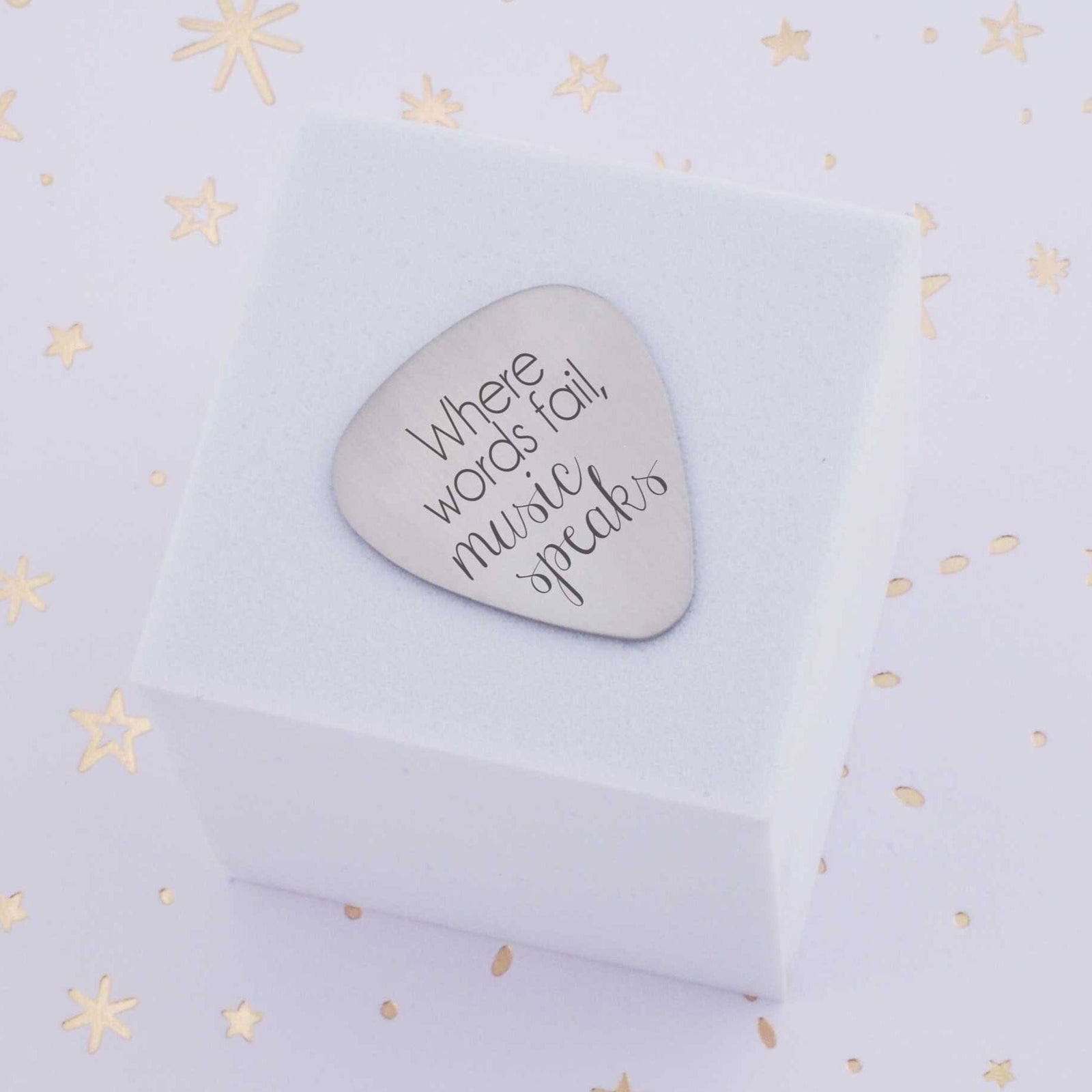 Where Words Fail Music Speaks Guitar Pick – Guitar Pick – Love, Georgie