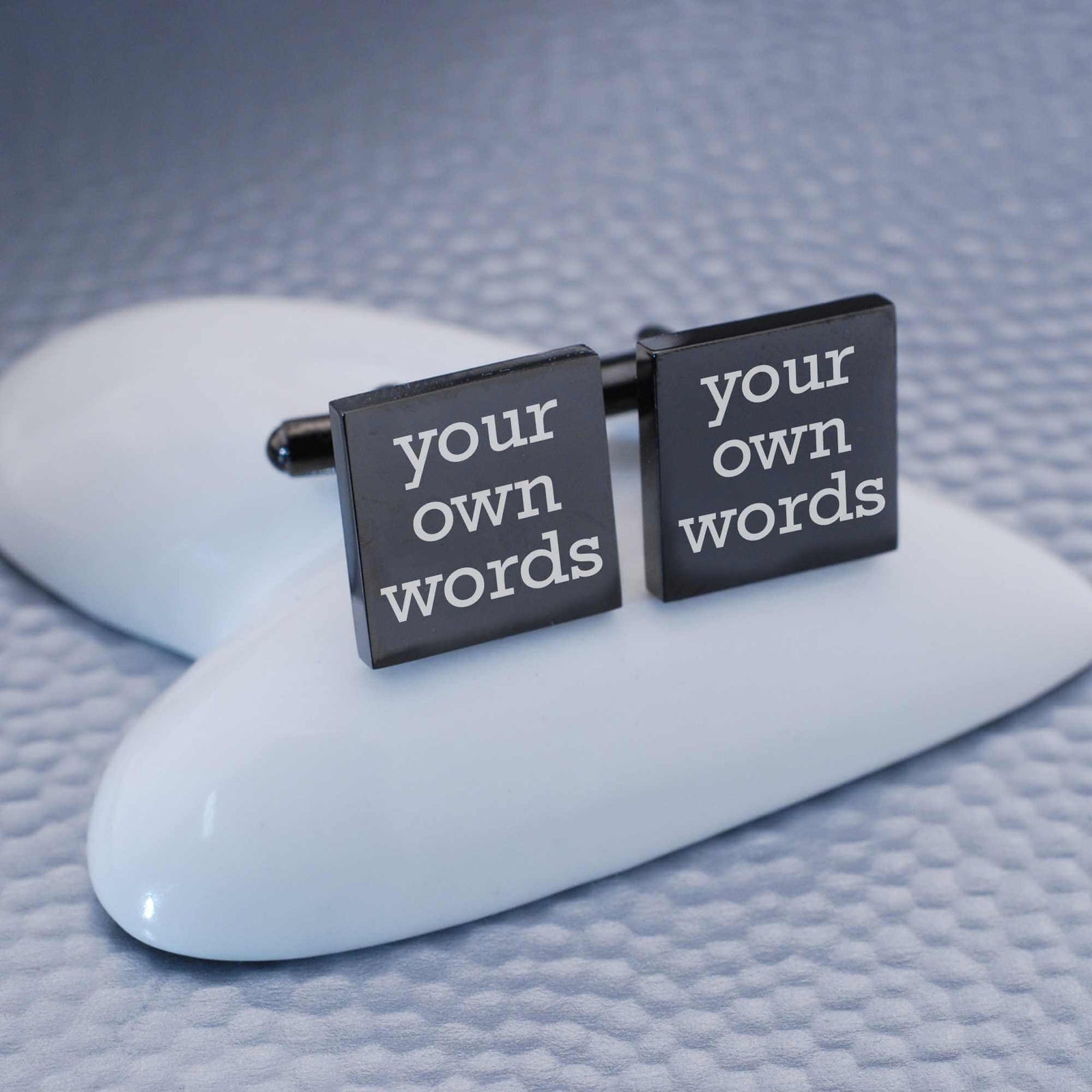 Cufflinks Engraved with Your Own Words