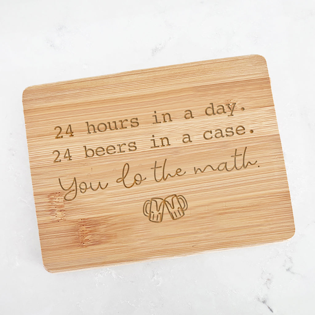You Do the Math - Bamboo Bar Board 6" x 8"