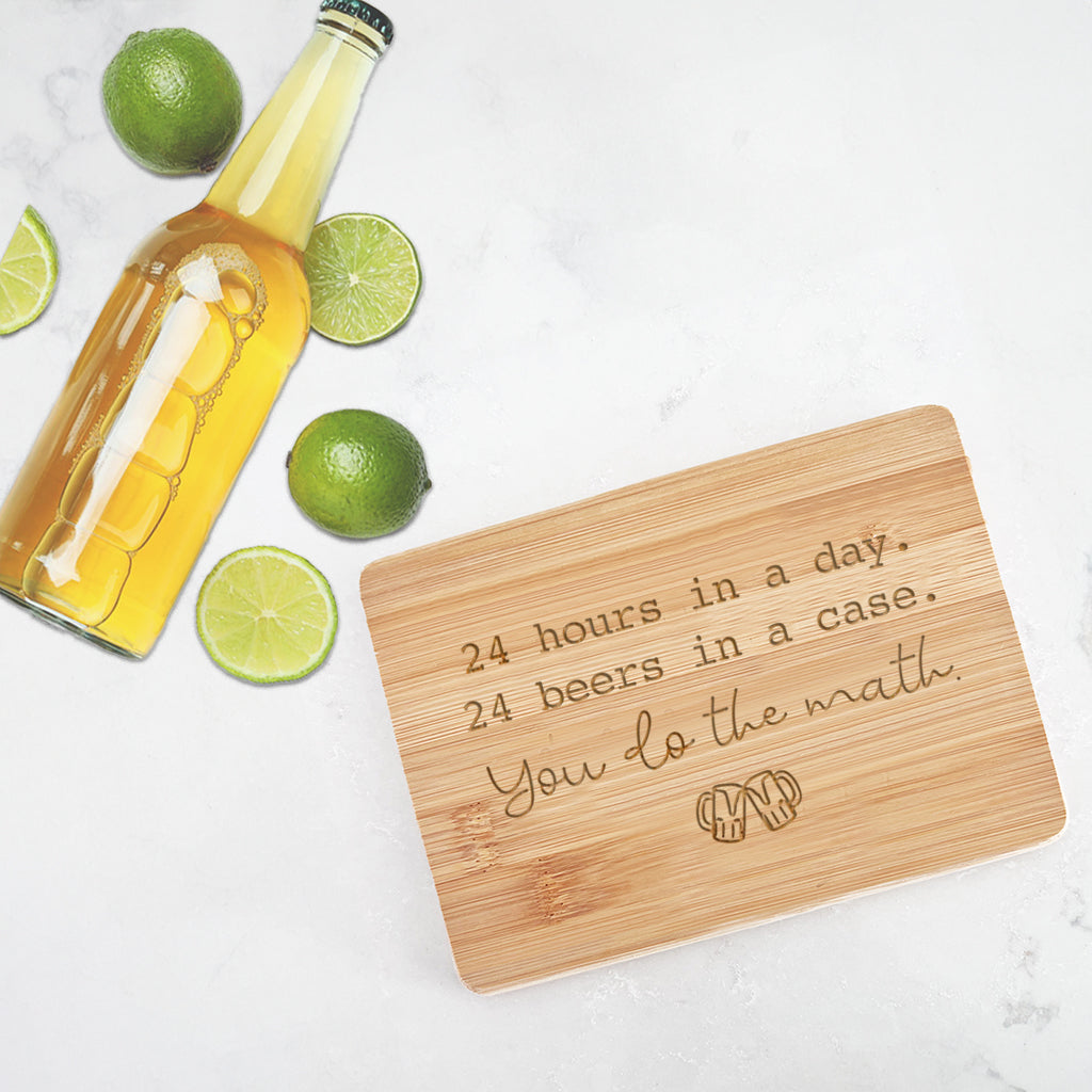 You Do the Math - Bamboo Bar Board 6" x 8"