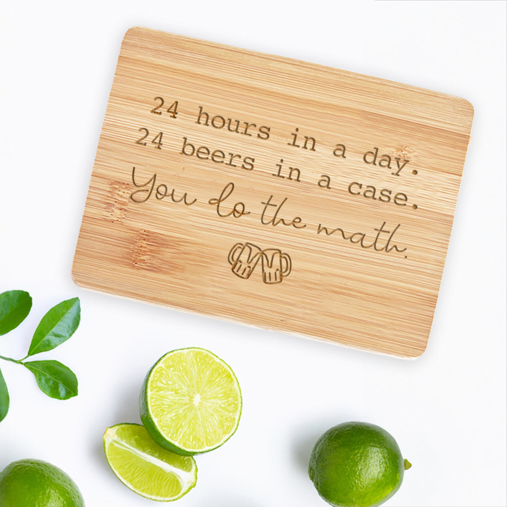 You Do the Math - Bamboo Bar Board 6" x 8"