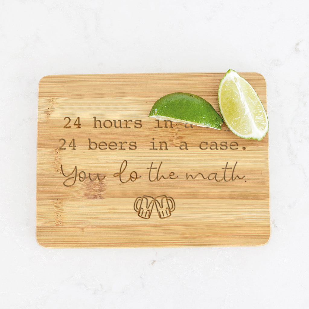 You Do the Math - Bamboo Bar Board 6" x 8"