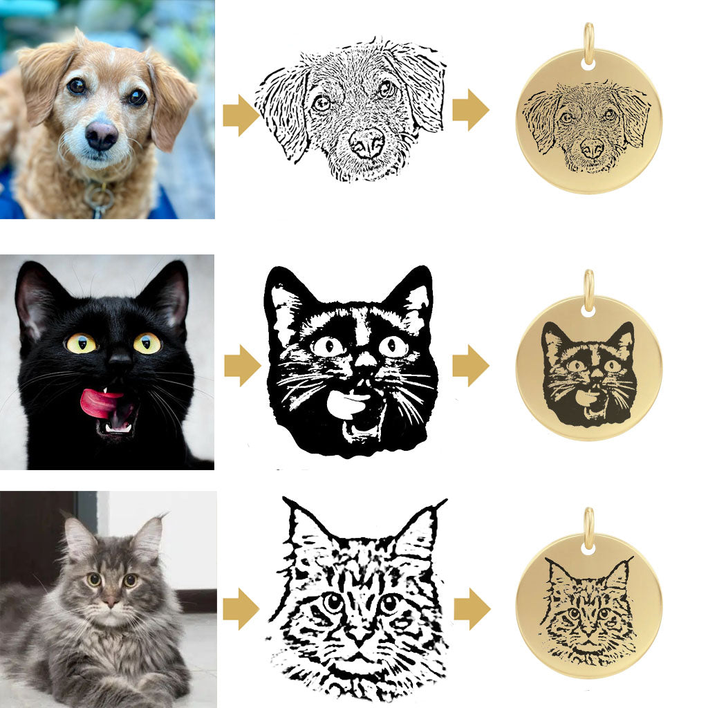 Wedding Bouquet Charm with Pet's Face