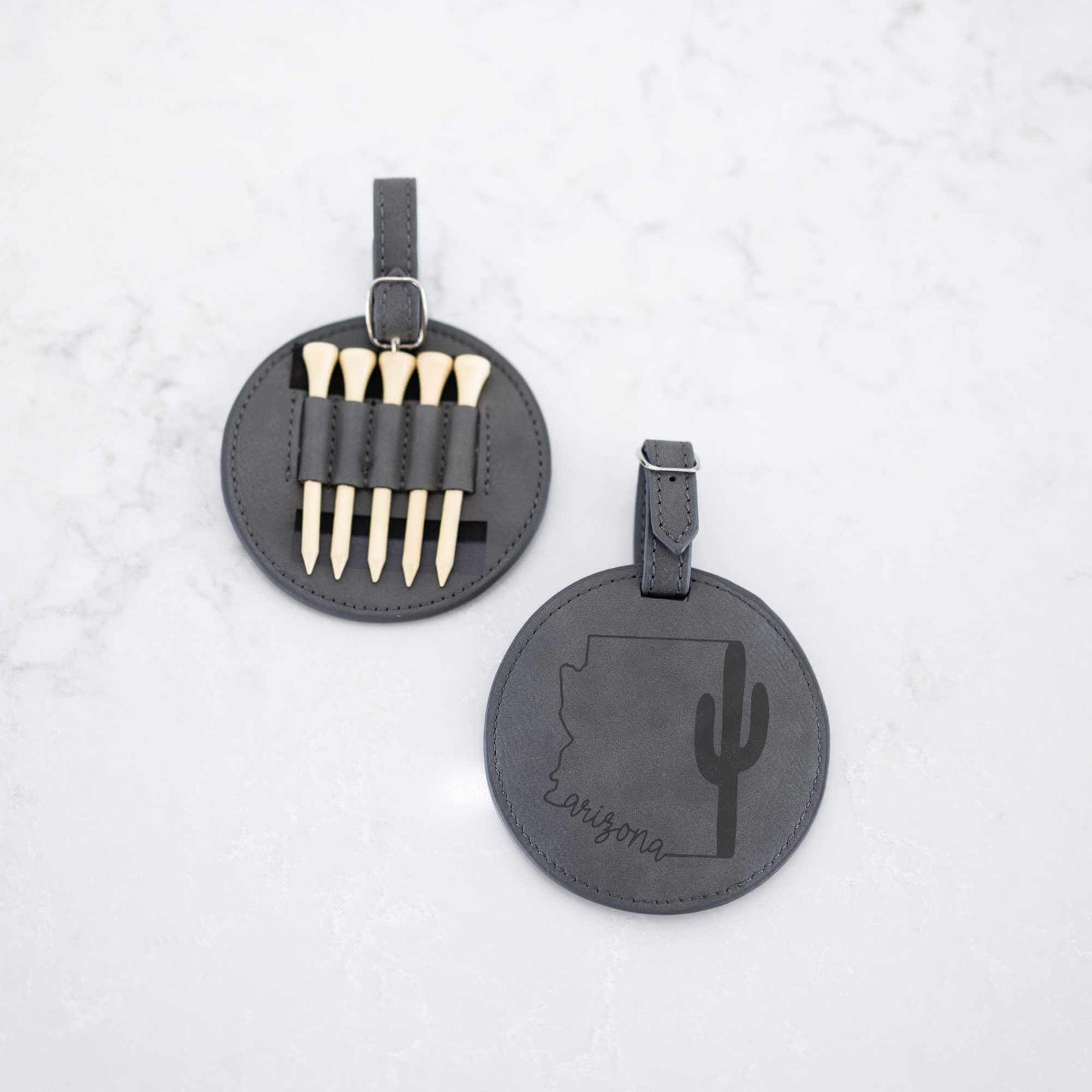 ARIZONA - Round Golf Bag Tag with Tees