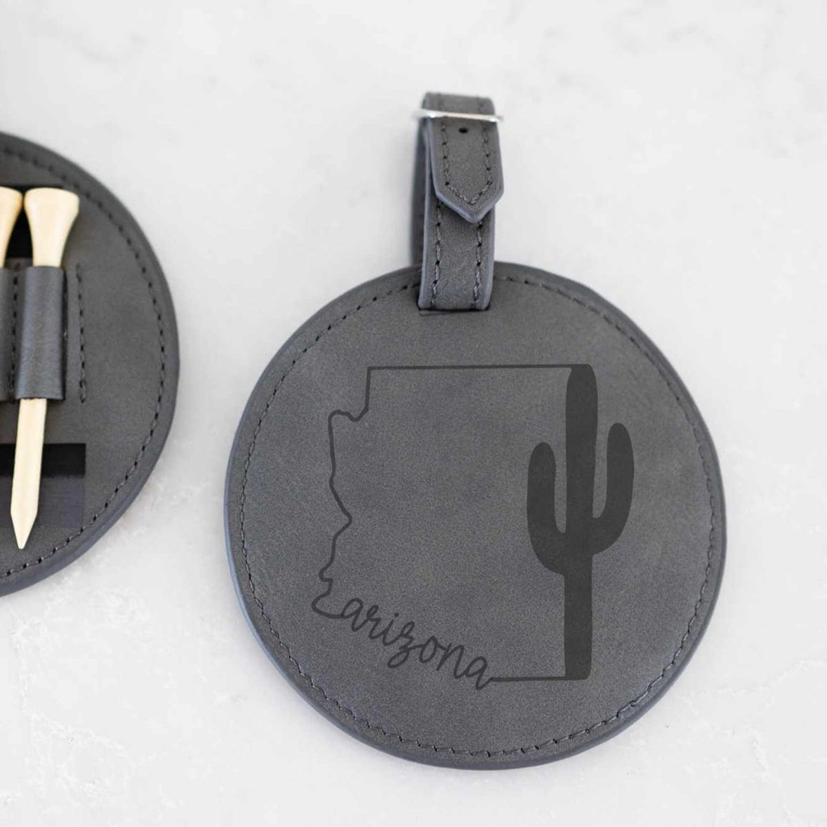 ARIZONA - Round Golf Bag Tag with Tees