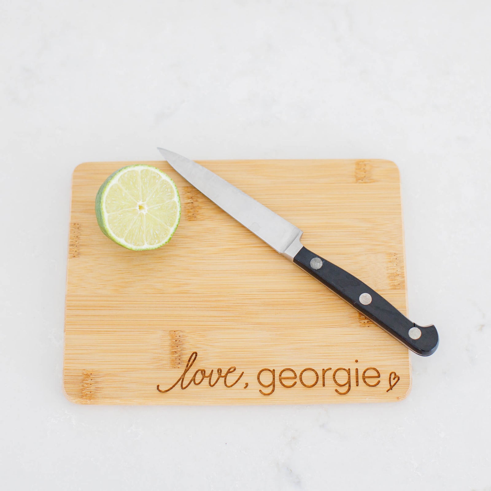 Bamboo Bar Board with Logo - 6 x 8 inches