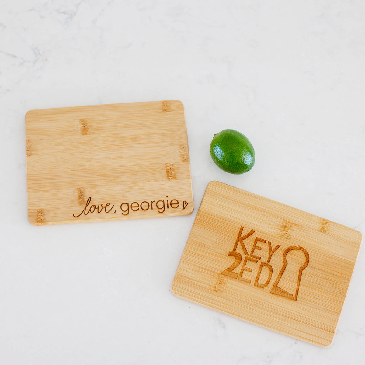 Bamboo Bar Board with Logo - 6 x 8 inches