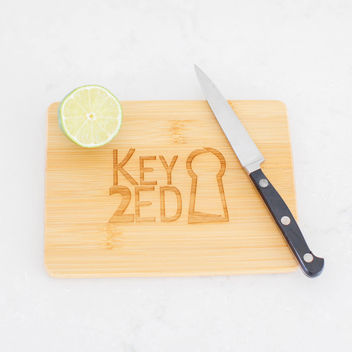 Bamboo Bar Board with Logo - 6 x 8 inches