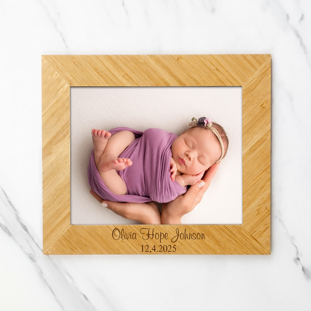 Bamboo Frame for New Baby