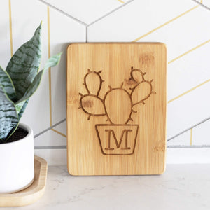 Personalized Bamboo Bar Board - 6 x 8 inches