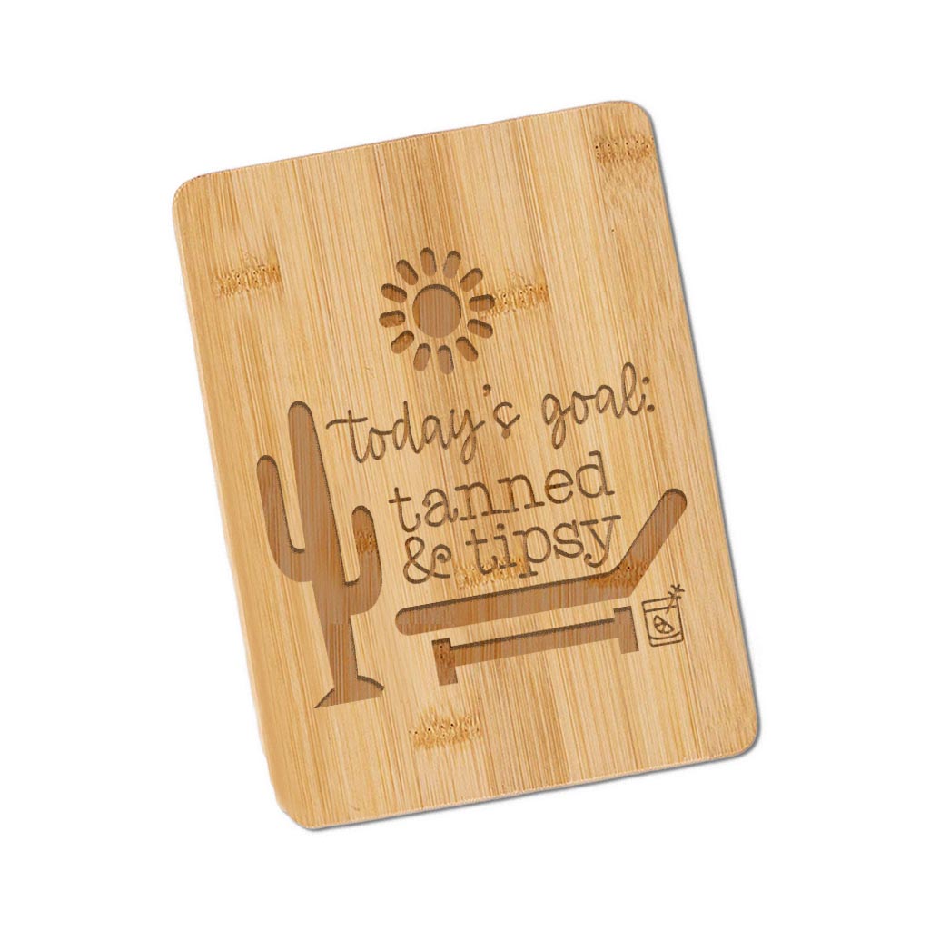 Tanned & Tipsy - Bamboo Bar Board - 6 x 8 inches