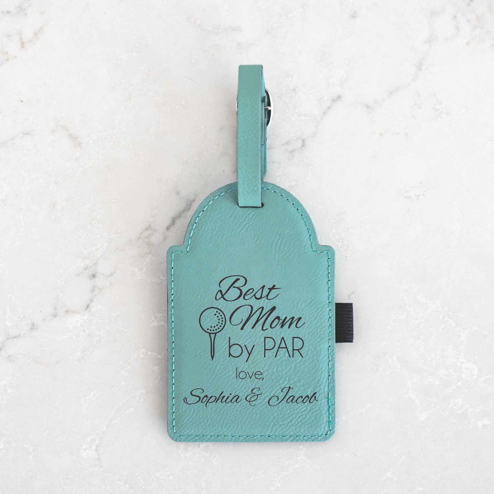 Best [NAME] By Par - Custom Golf Bag Tag with Tees