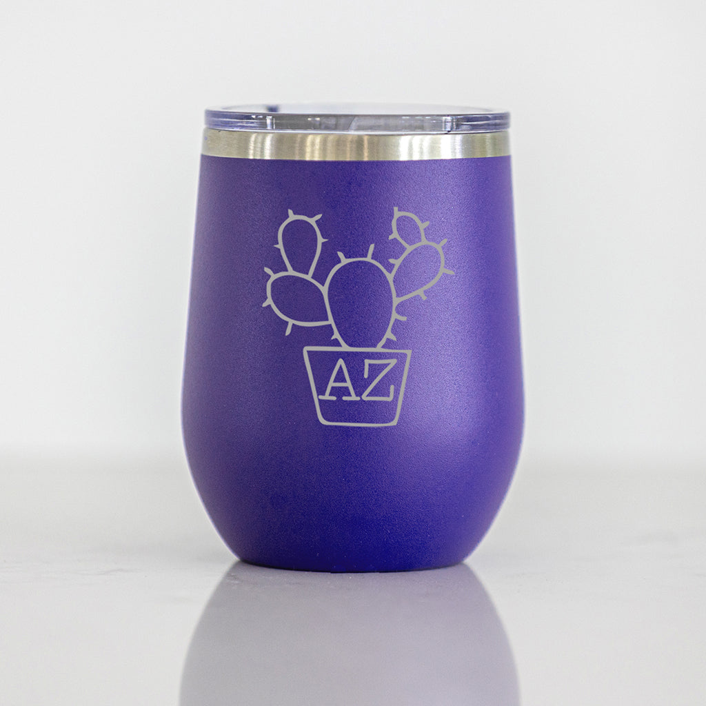 AZ Cactus Wine Tumbler - 12 oz.