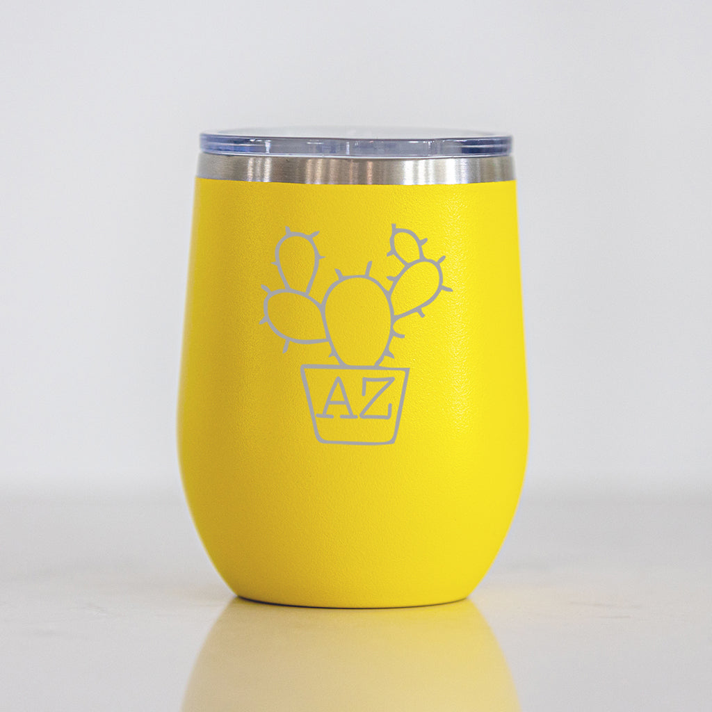 AZ Cactus Wine Tumbler - 12 oz.