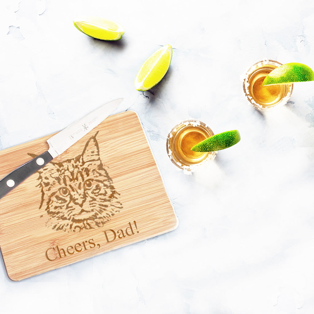 Engraved Pet Photo Bar Tools for Cat Dad - Gift Set