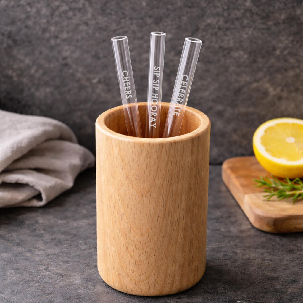 Glass Straws - Celebration Theme 6-Pack