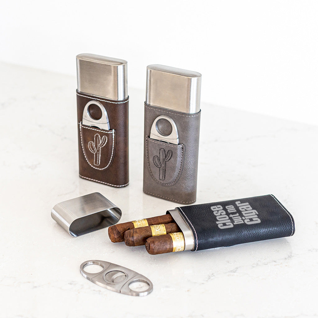 Close But No Cigar - Cigar Case and Cutter - Cactus