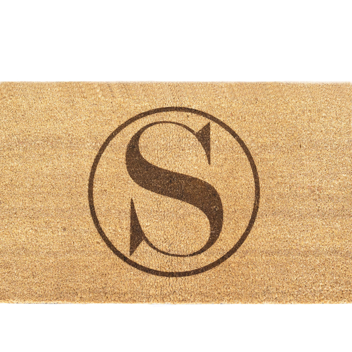 Coir Door Mat with Initial