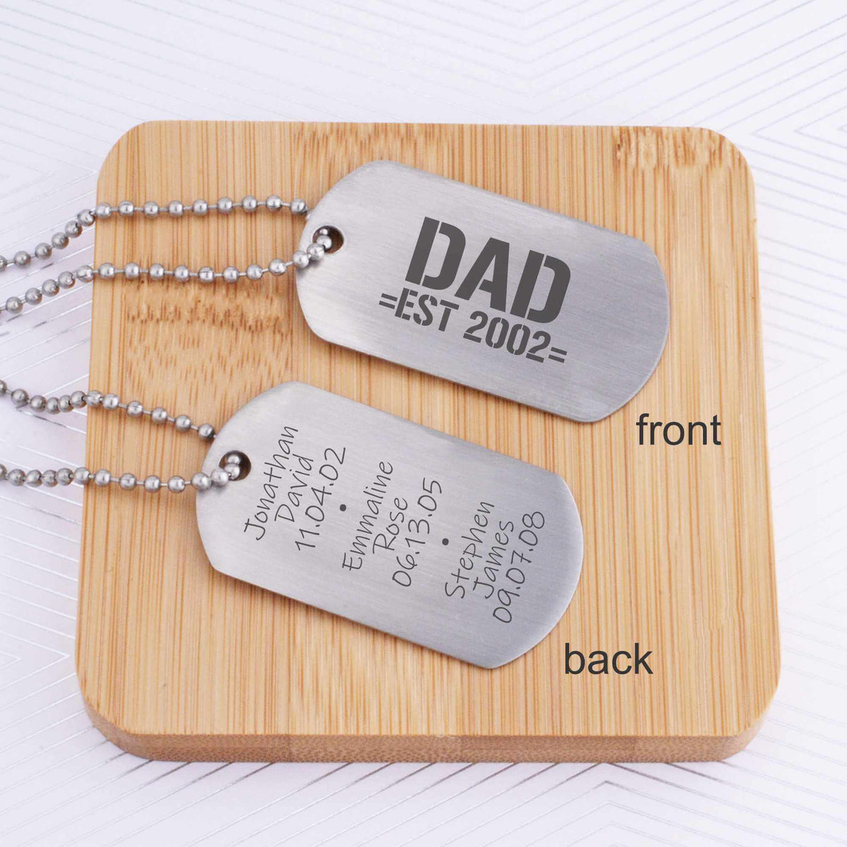 Dog Tag Necklace - Father&#39;s Day Gift