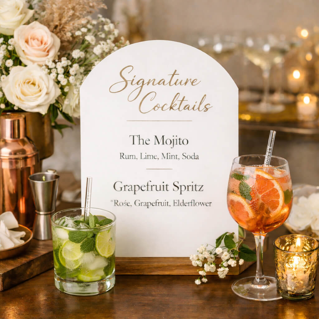 Wedding Favor Glass Straws with Date