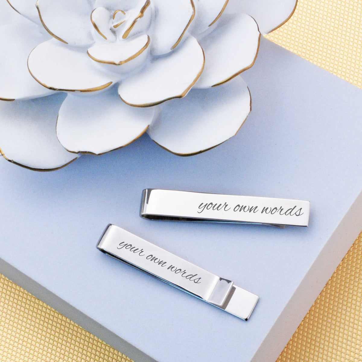 Dad Tie Clip Father of the Groom Gift Personalized Tie Clip 