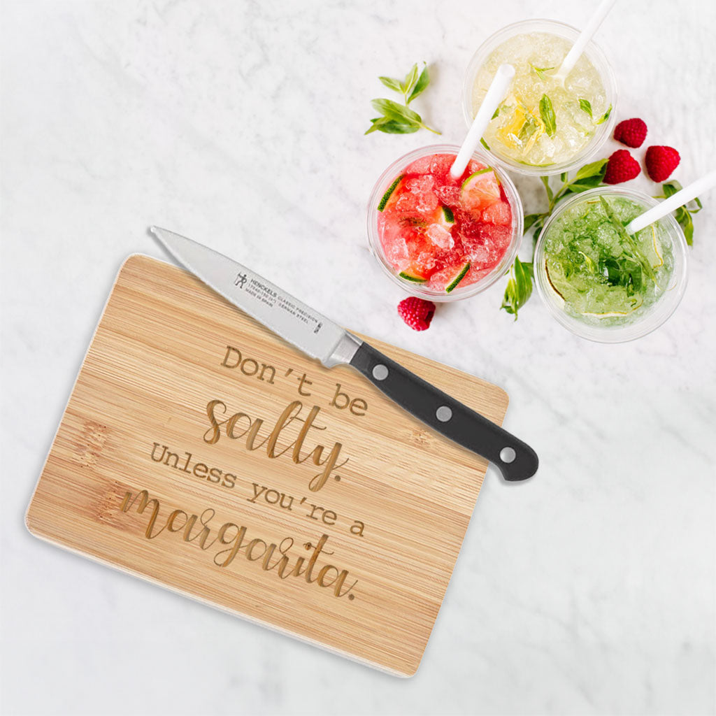 Don't be Salty- Bamboo Bar Board 6" x 8"