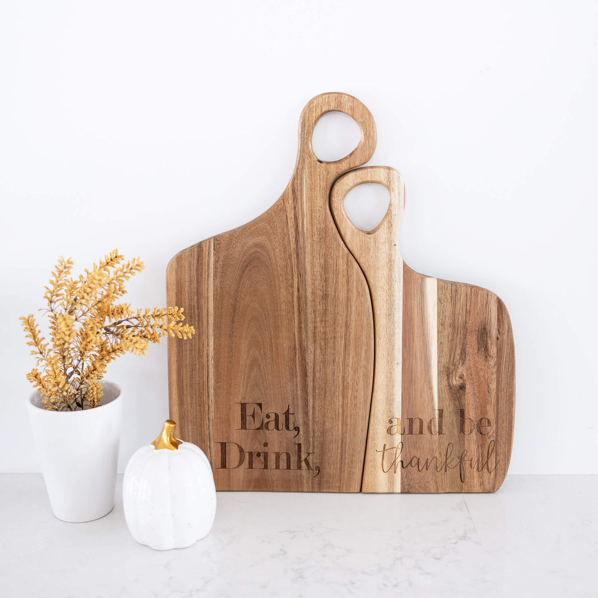 Eat, Drink, and Be Thankful - Nested Cutting Boards Set
