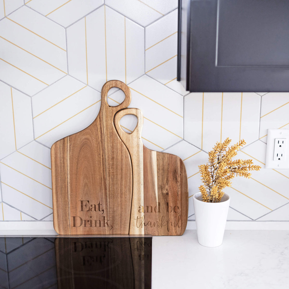 Eat, Drink, and Be Thankful - Nested Cutting Boards Set