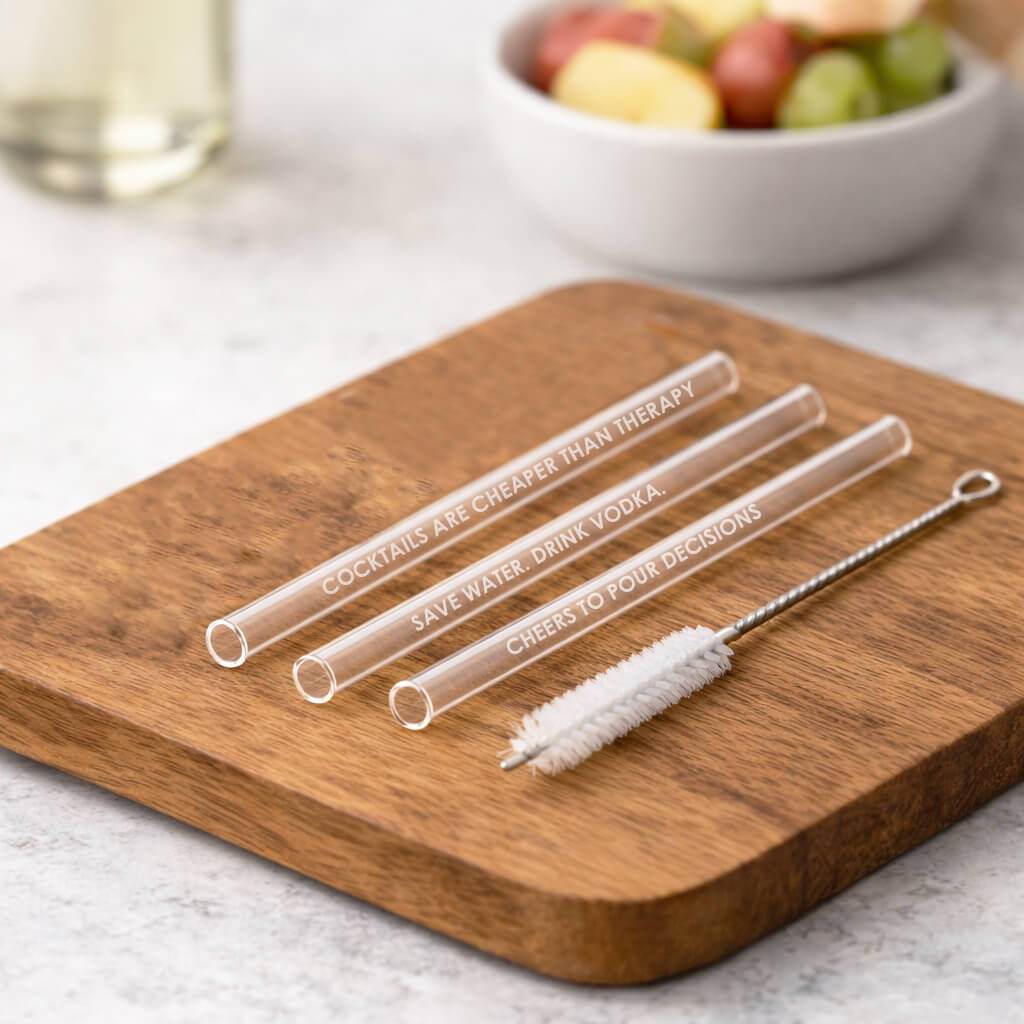 Glass Straws - Cocktail 6-Pack