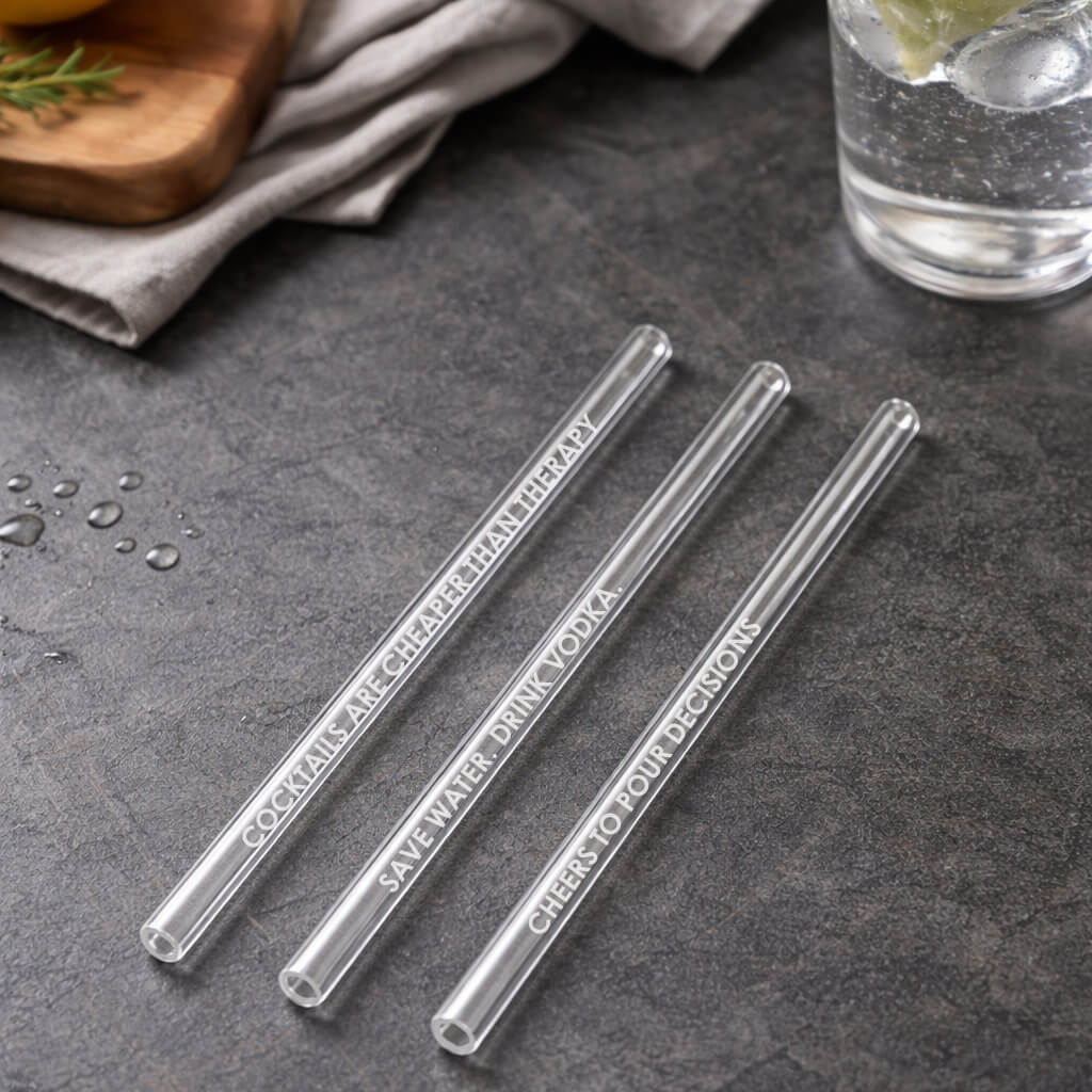 Glass Straws - Cocktail 6-Pack