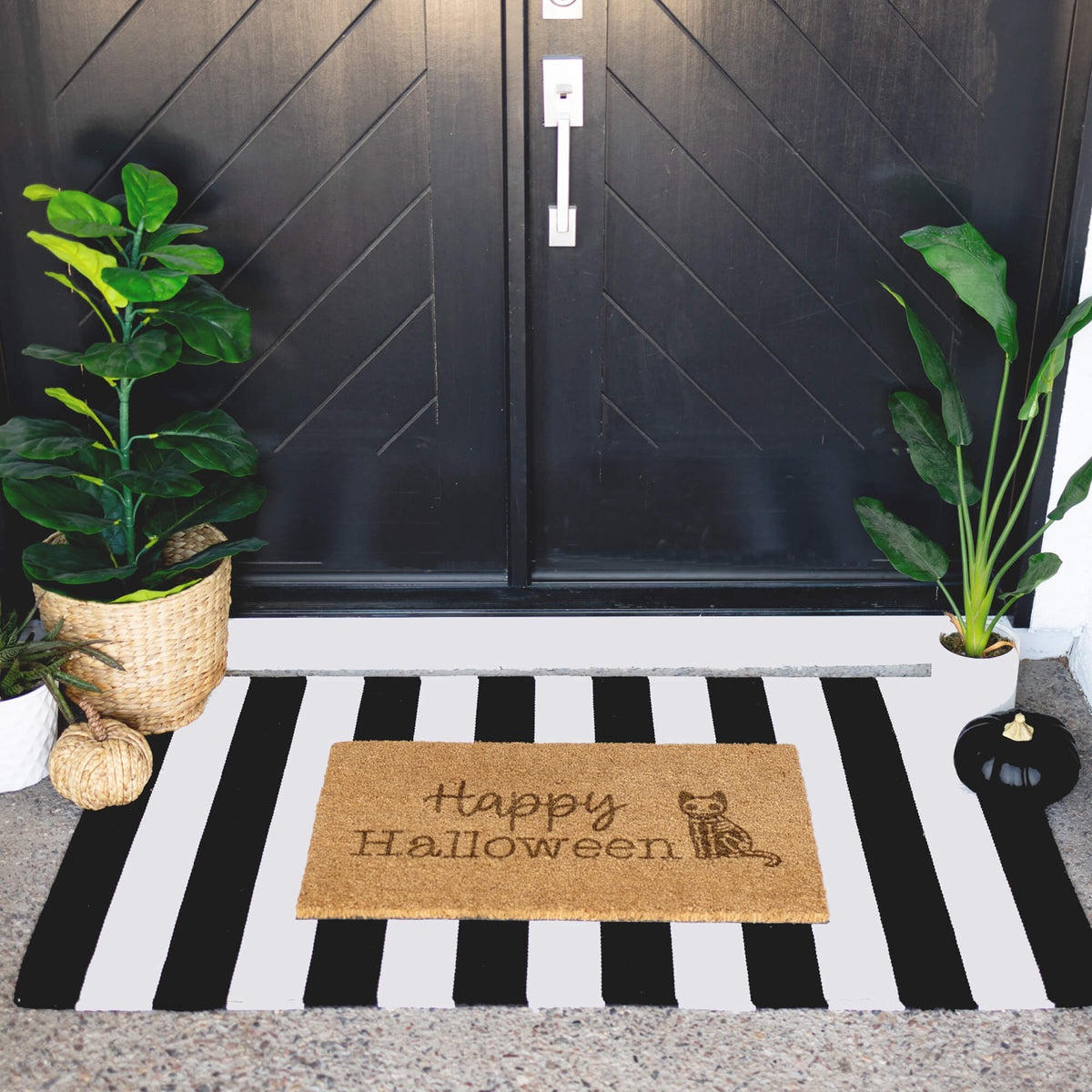 Happy Halloween Cat - Coir Door Mat
