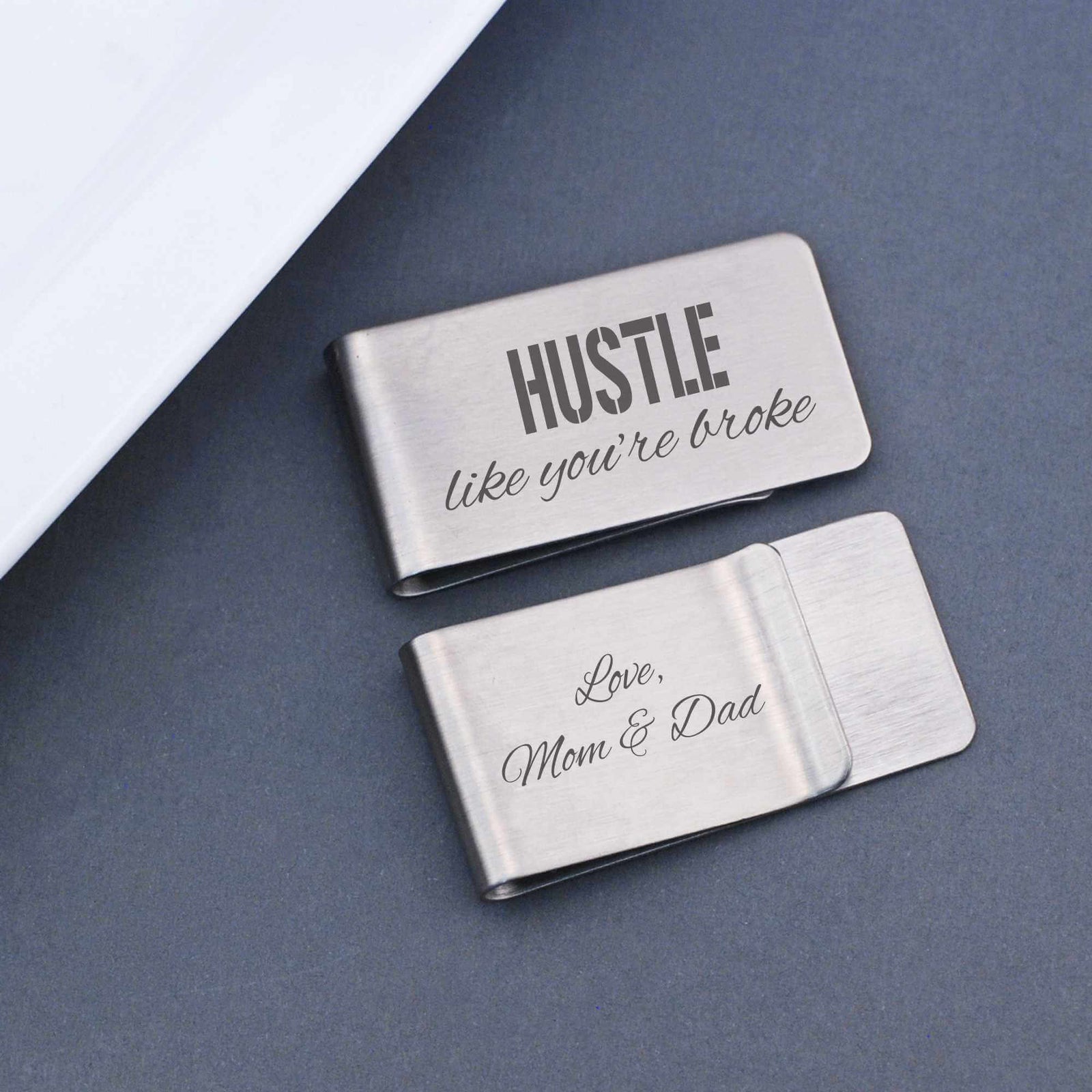 Grad Gift Money Clip - Hustle Like You're Broke