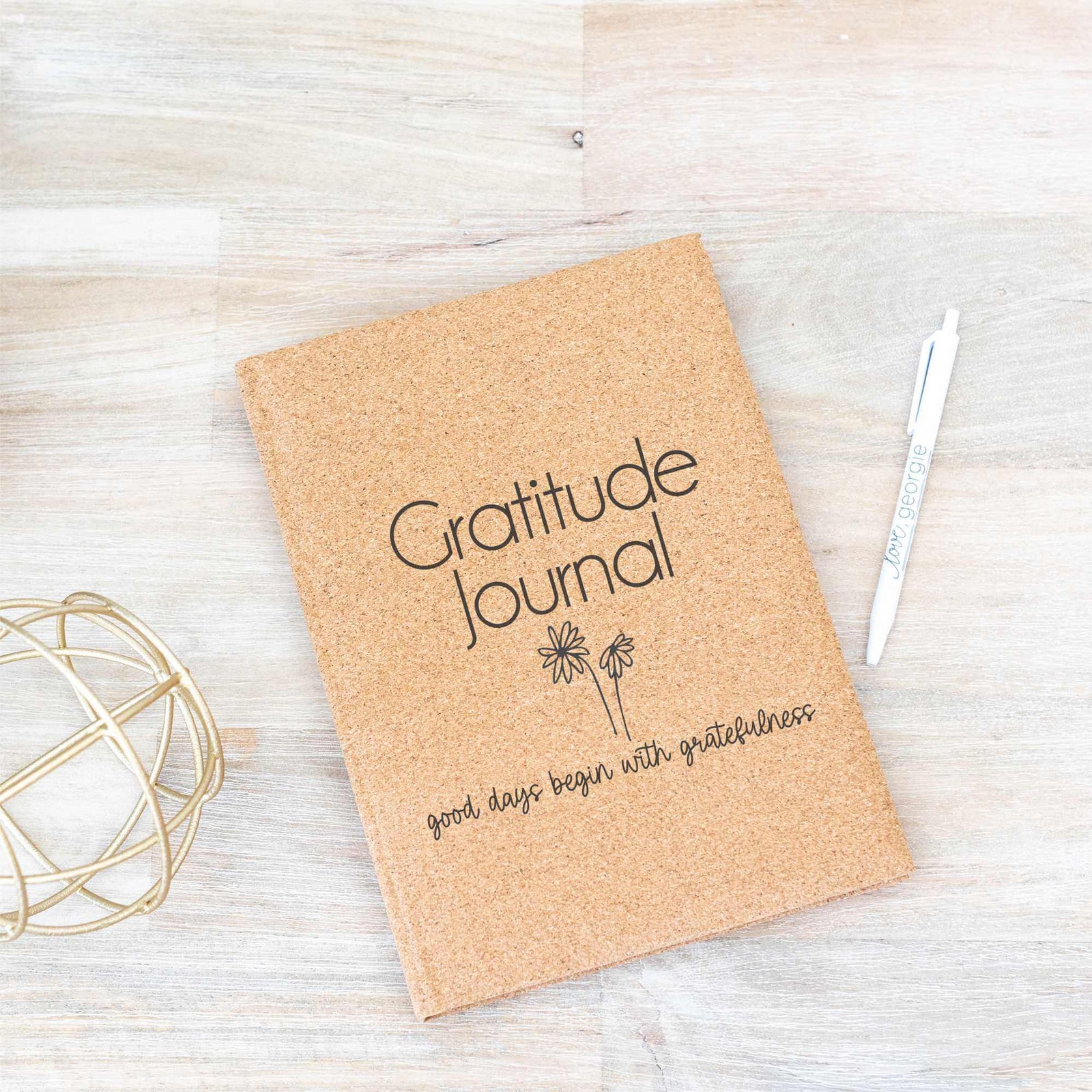 Gratitude Journal, Gold - I LOVE MY TYPE