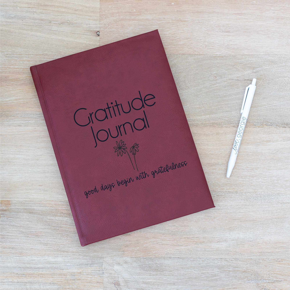 Gratitude Journal in Vegan Leather Cover