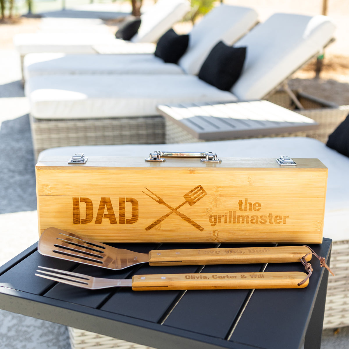 Dad's Grill Tools and Box