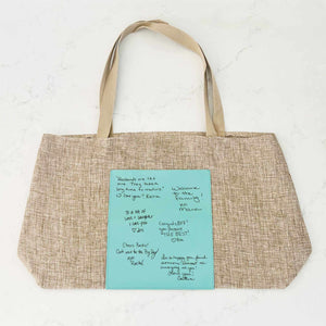 DELUXE Burlap Tote Bag Personalized with Handwritten Messages