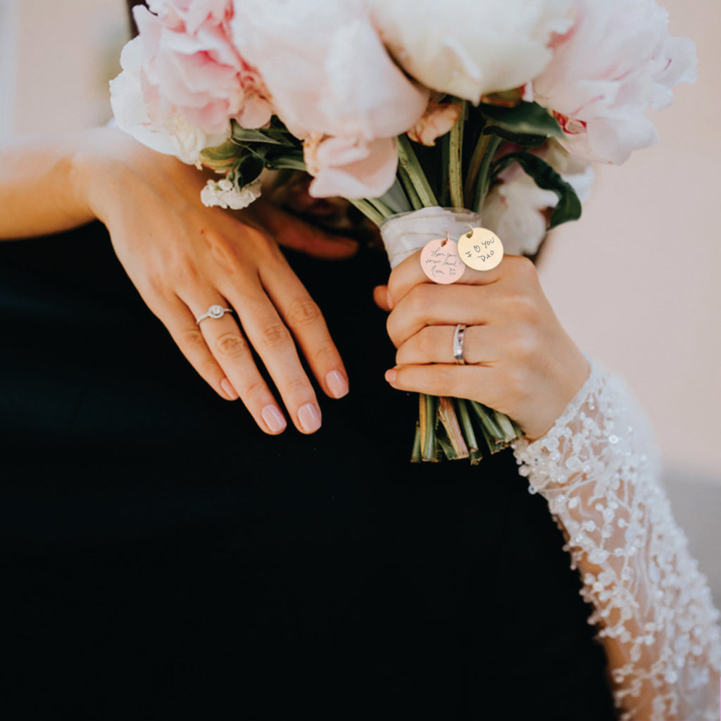 Custom Handwriting Wedding Bouquet Charm