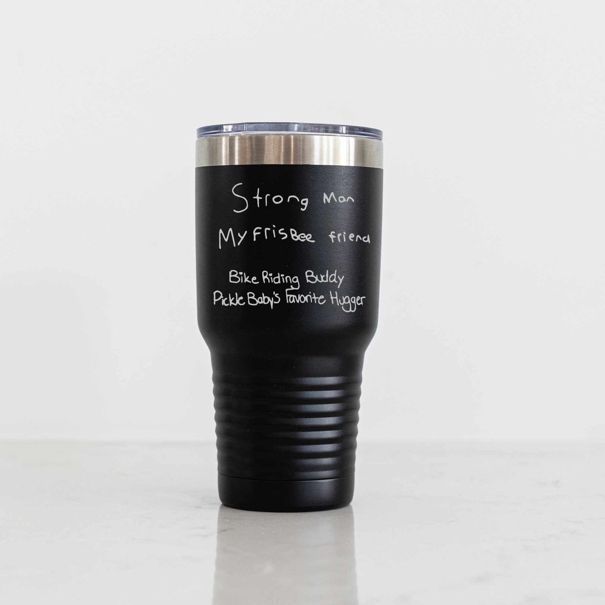 Custom Ringneck Tumbler with Engraved Handwriting - 30 oz.