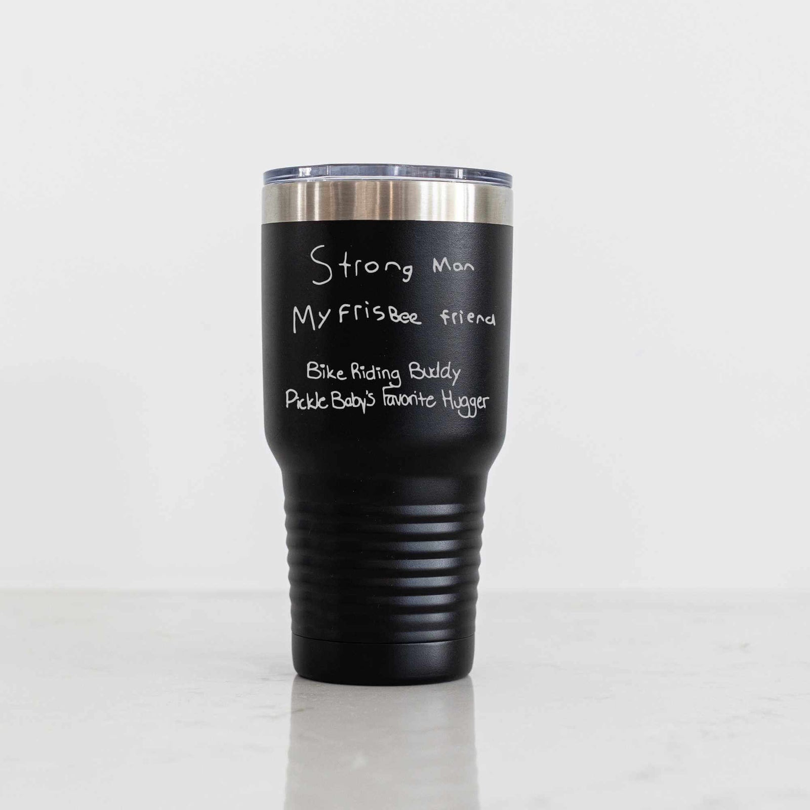 Custom Ringneck Tumbler with Engraved Handwriting - 30 oz.