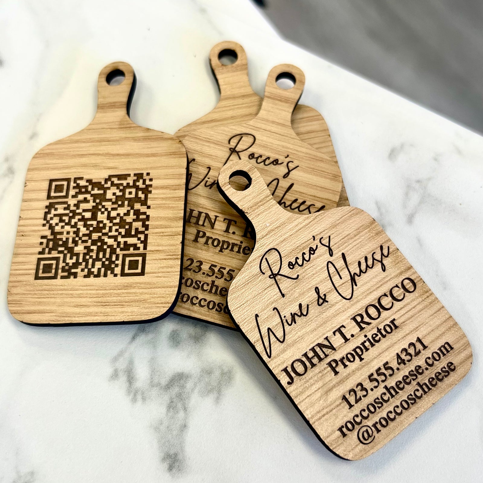 Wood Business Cards - Charcuterie