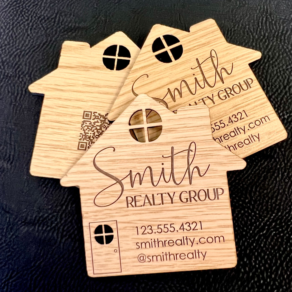 Wood Business Cards - House