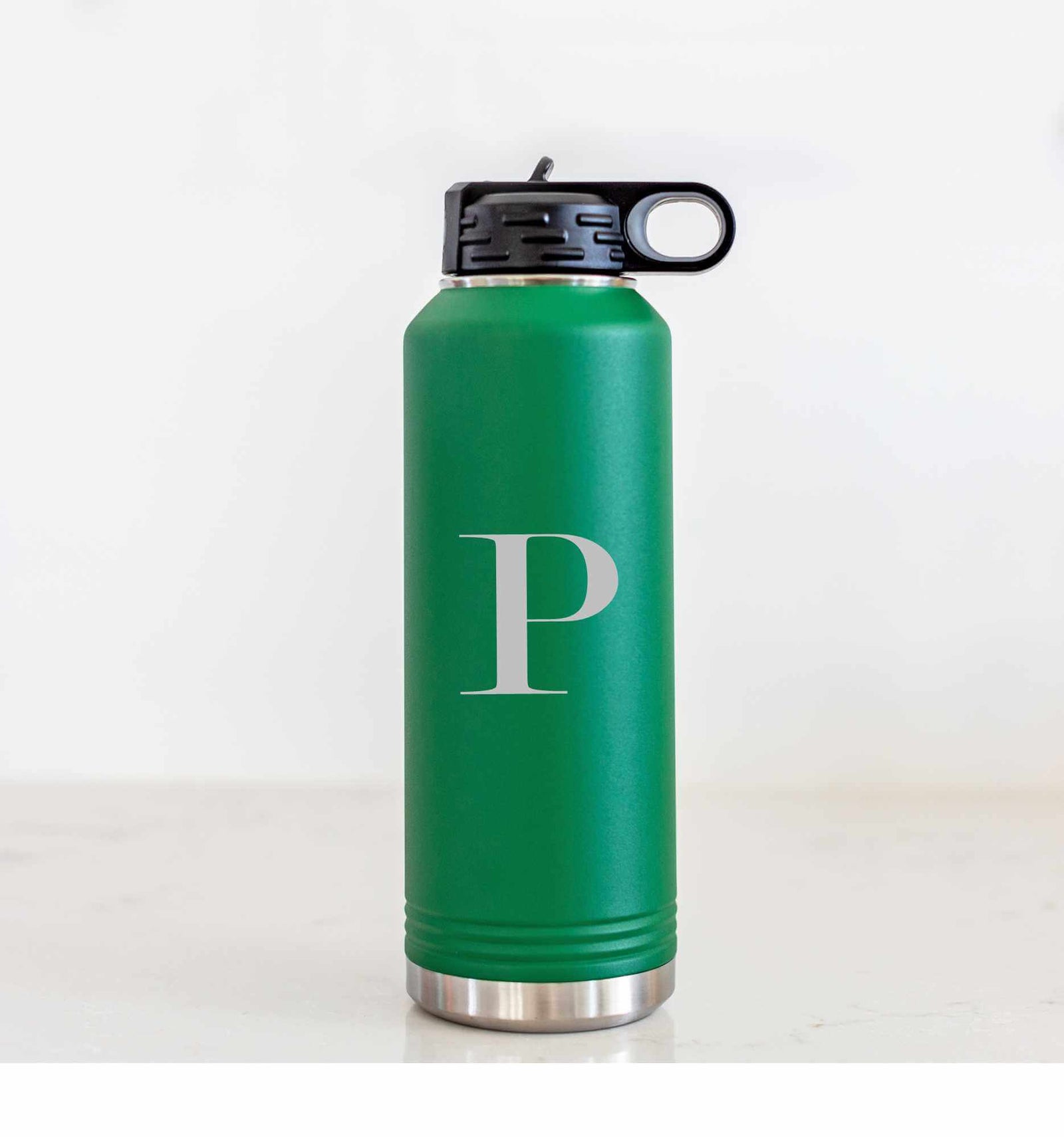40 oz Insulated Steel Water Bottle with Initial
