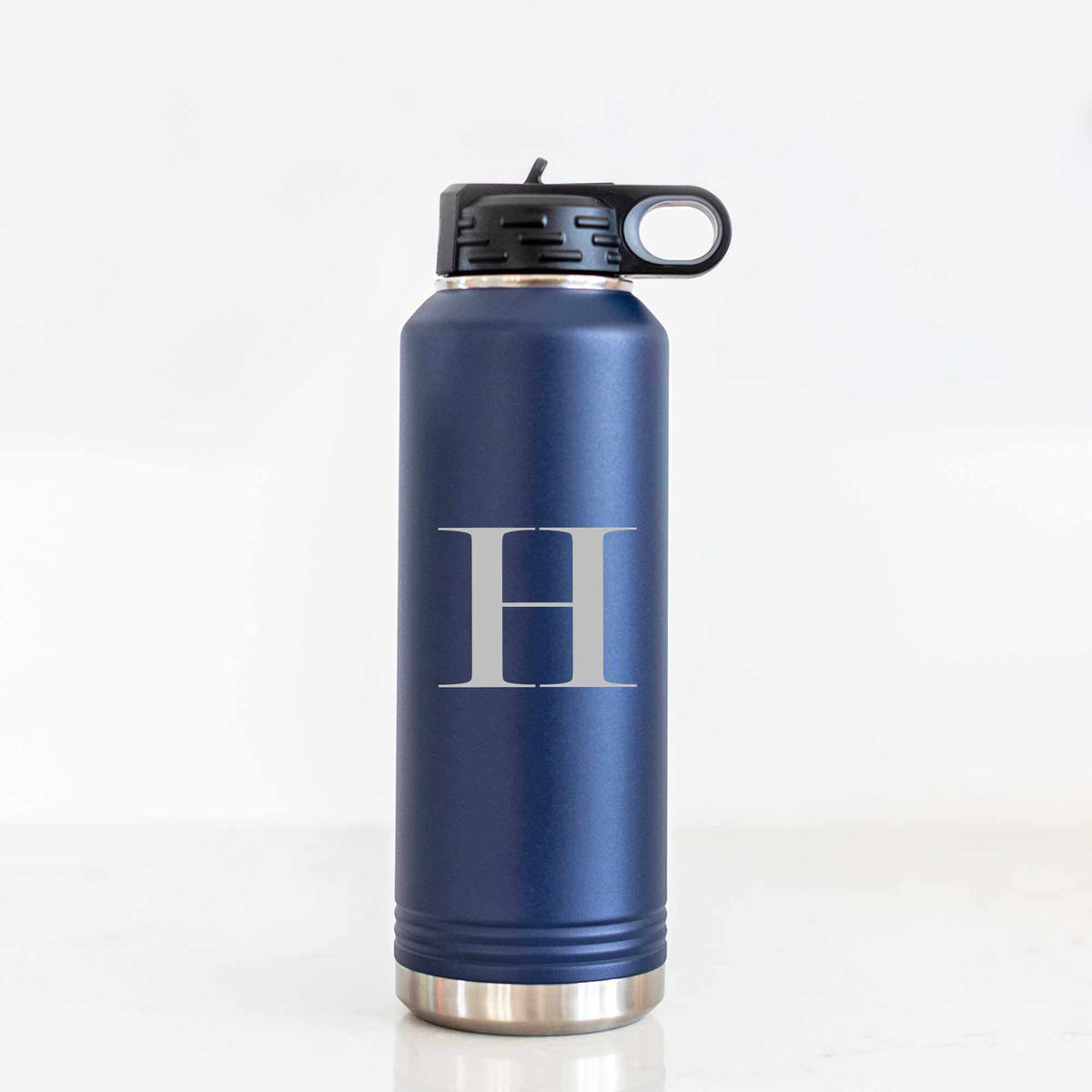 40 oz Insulated Steel Water Bottle with Initial