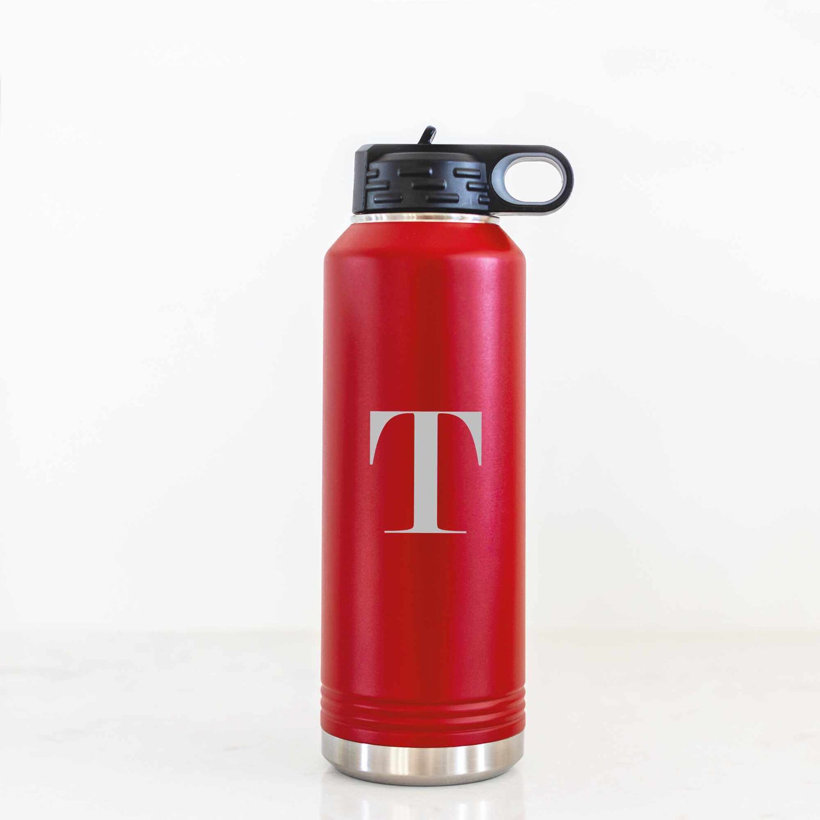 40 oz Insulated Steel Water Bottle with Initial