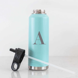 40 oz Insulated Steel Water Bottle with Initial