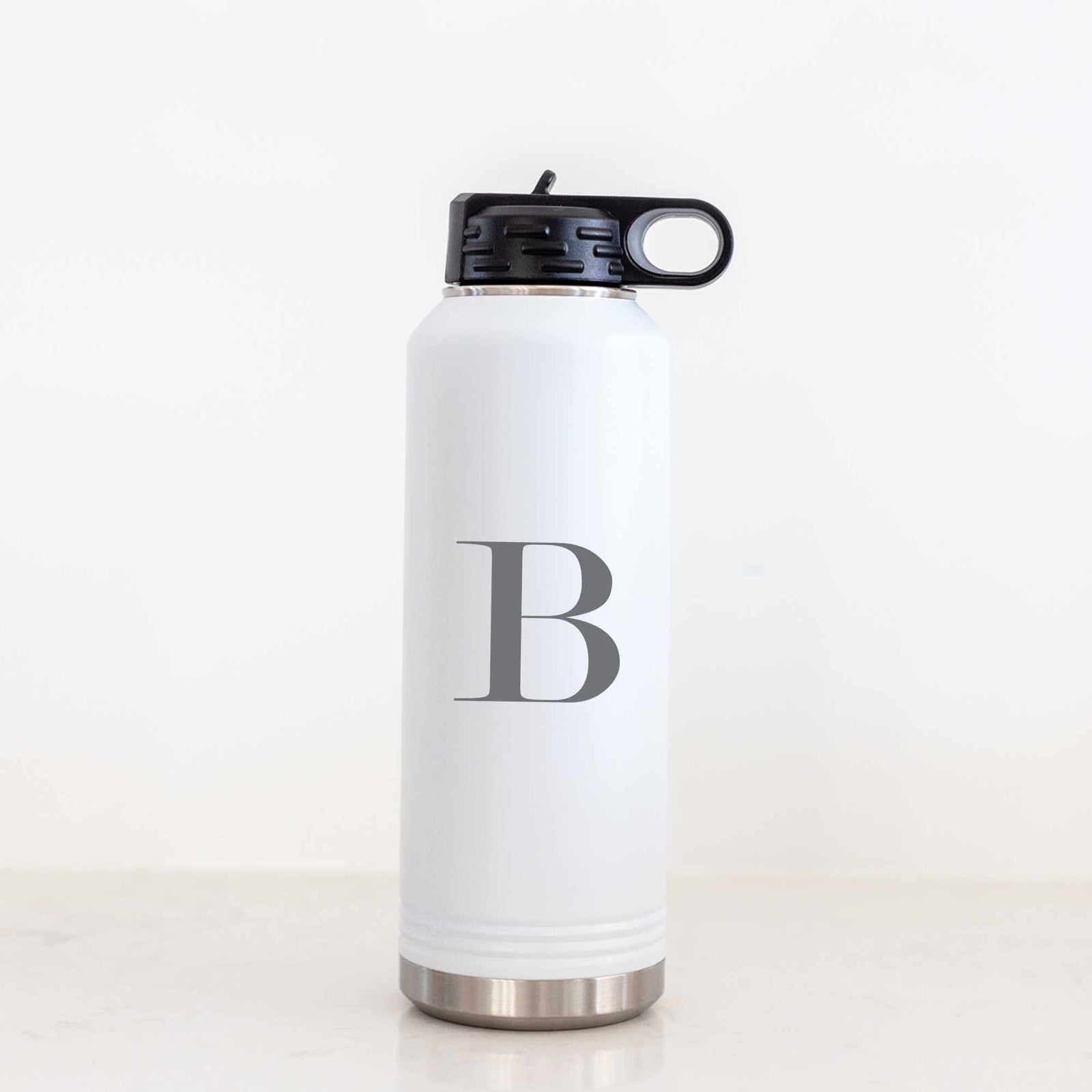 40 oz Insulated Steel Water Bottle with Initial